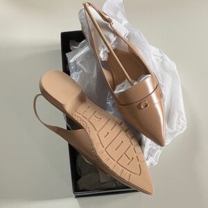 Elegant Tan Slingback Women's Shoes